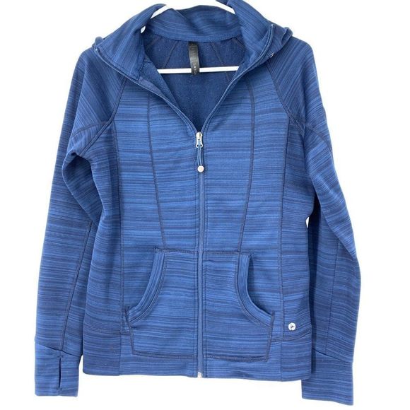 Womens Danskin Sweatshirt Hoode Jacket M Athletic Fleece 3160 Purple Slub - Picture 1 of 7